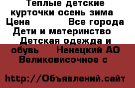 Теплые детские курточки осень-зима › Цена ­ 1 000 - Все города Дети и материнство » Детская одежда и обувь   . Ненецкий АО,Великовисочное с.